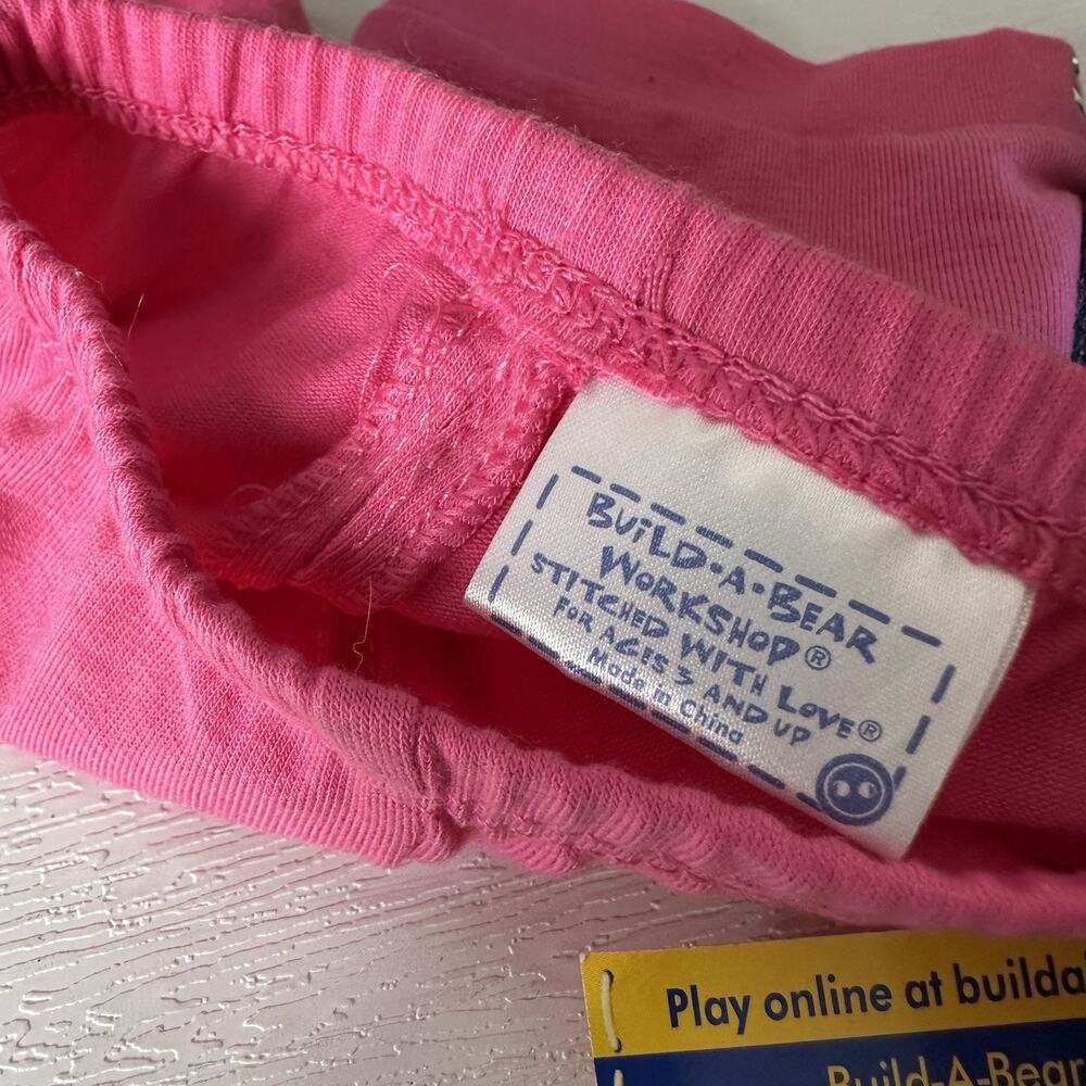 Build-a-Bear Workshop Clothes Bottoms Pink Pants Denim Skirt Bling Y2K BAB - Picture 8 of 10